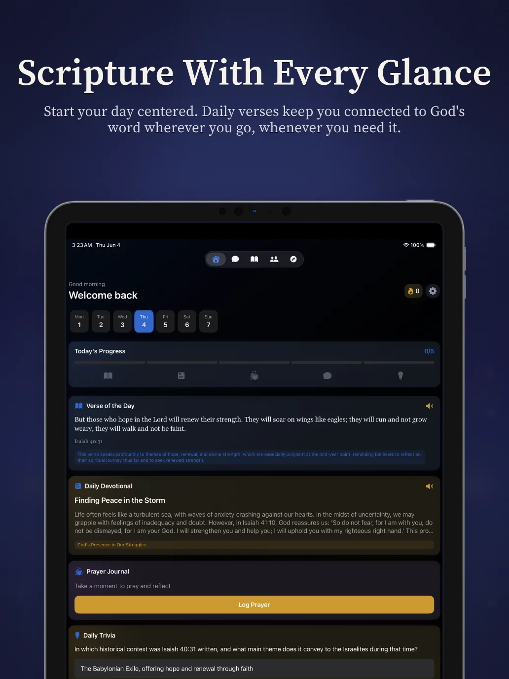 Psalm Pal on iPad: Scripture With Every Glance