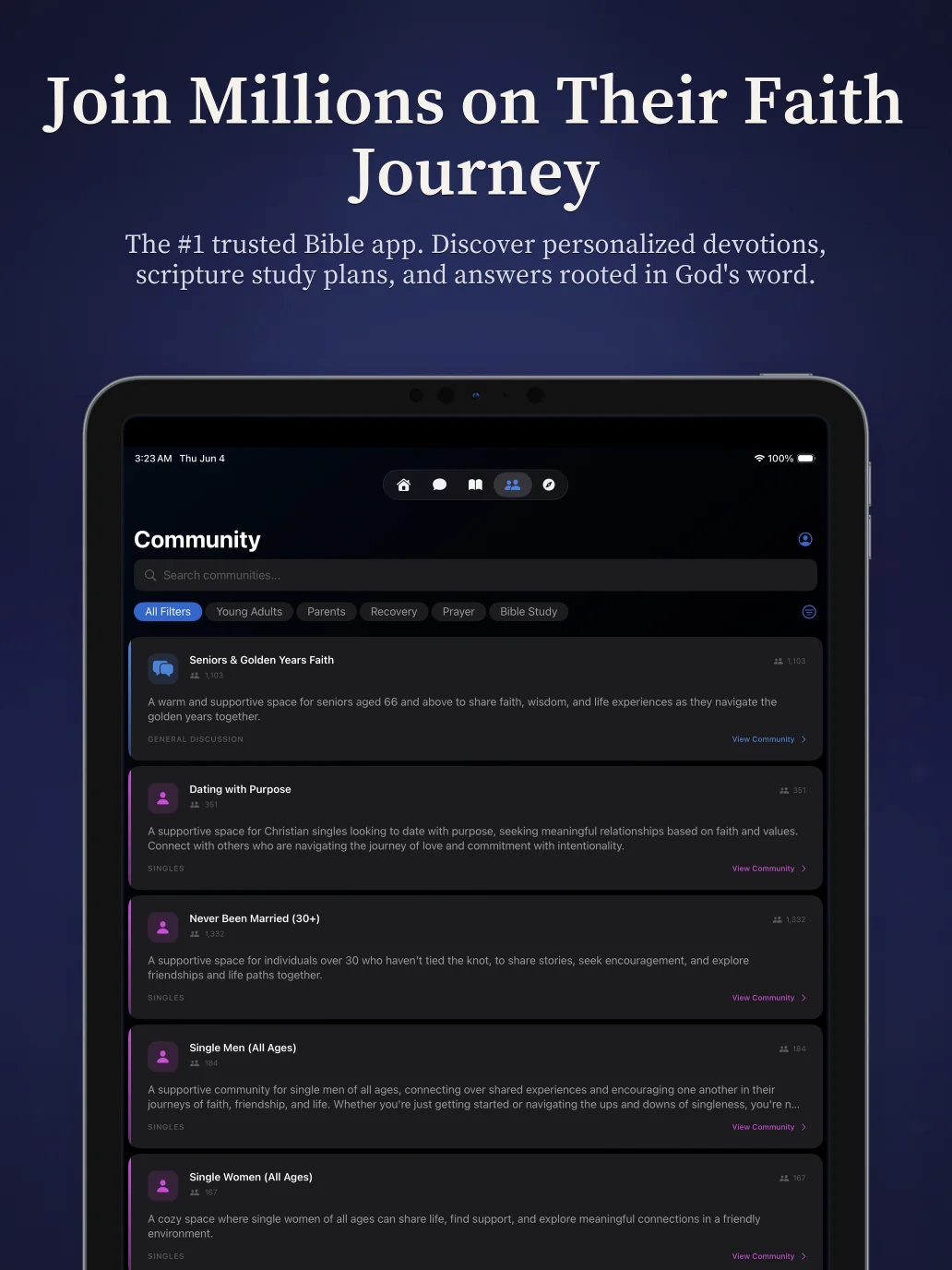 Psalm Pal on iPad: Faith-Centered Community